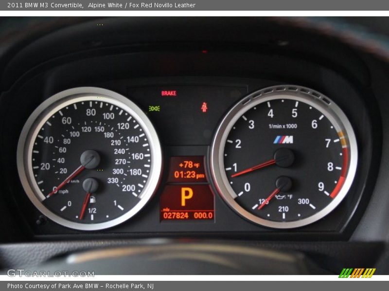 Alpine White / Fox Red Novillo Leather 2011 BMW M3 Convertible