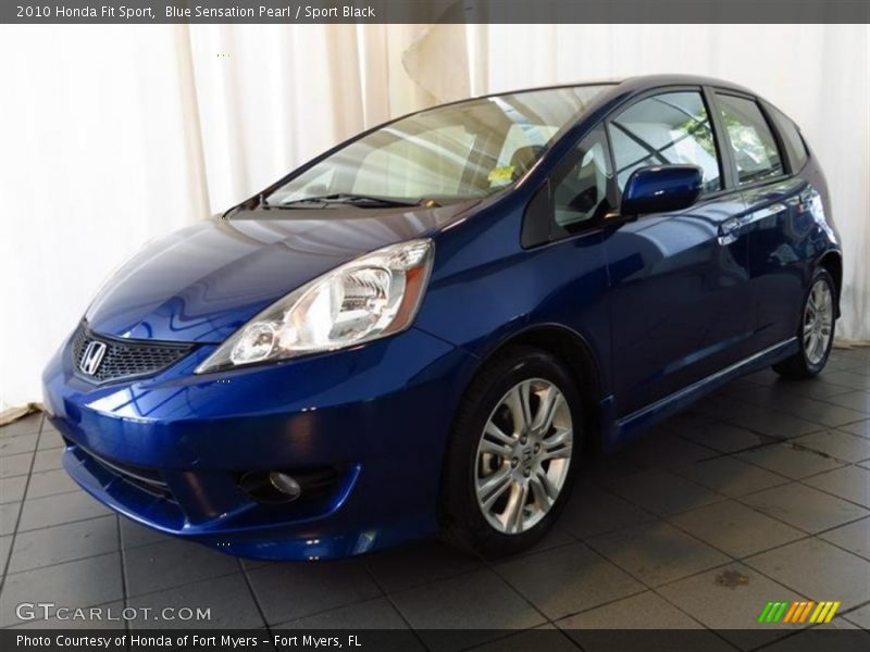 Blue Sensation Pearl / Sport Black 2010 Honda Fit Sport