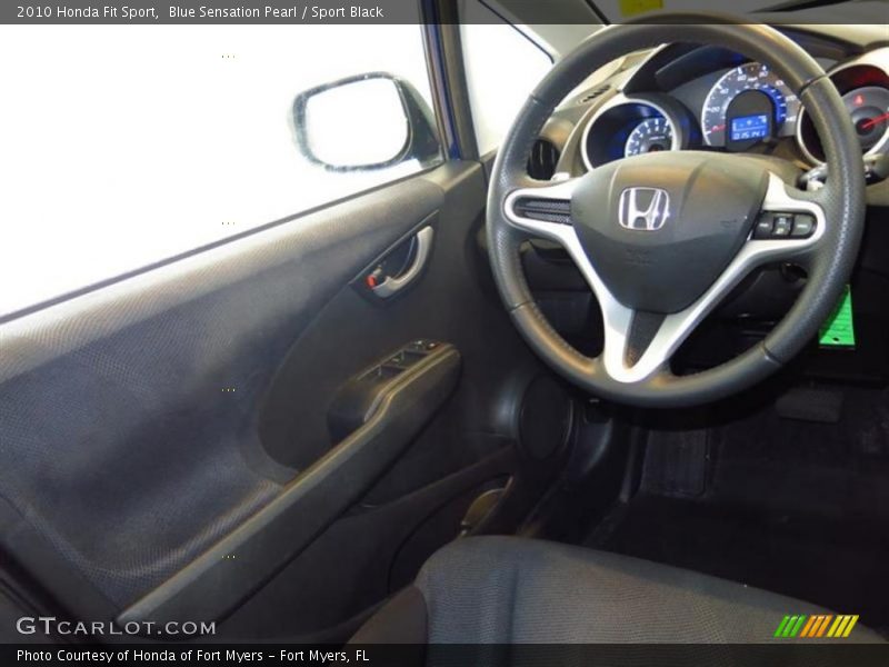 Blue Sensation Pearl / Sport Black 2010 Honda Fit Sport