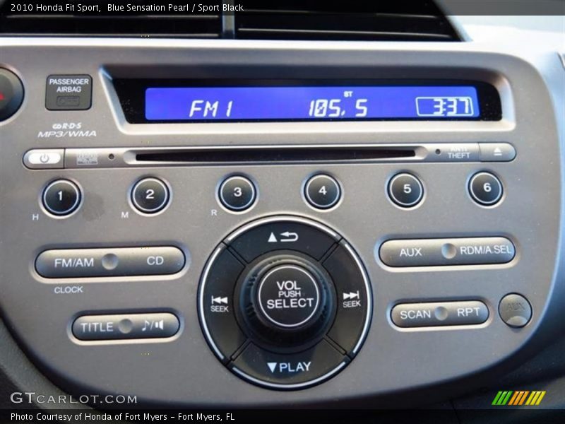 Blue Sensation Pearl / Sport Black 2010 Honda Fit Sport