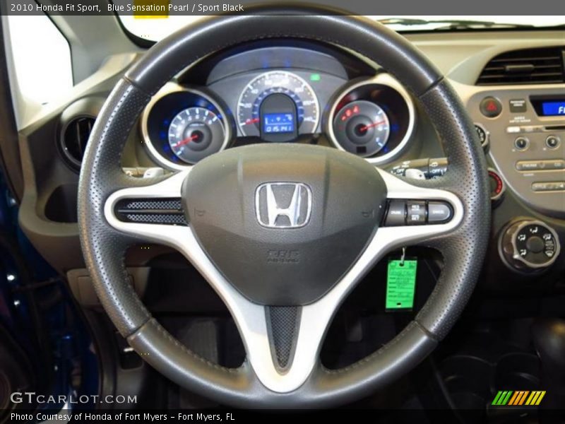 Blue Sensation Pearl / Sport Black 2010 Honda Fit Sport