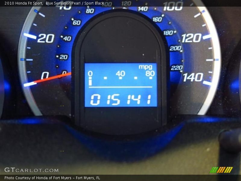 Blue Sensation Pearl / Sport Black 2010 Honda Fit Sport