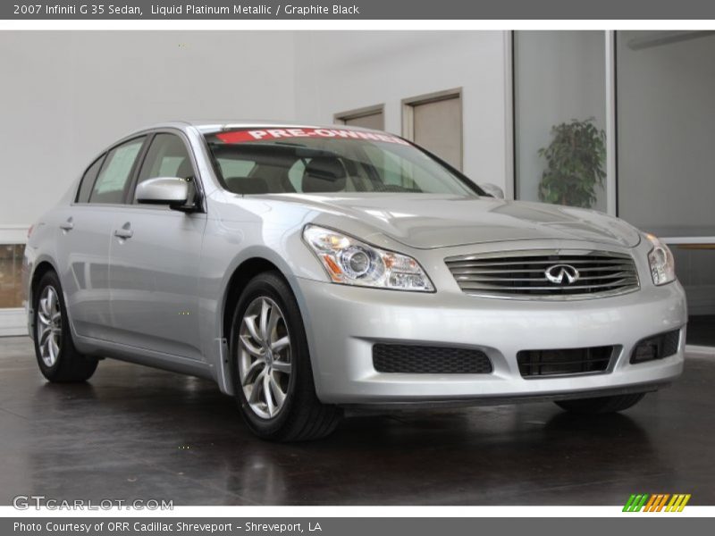 Liquid Platinum Metallic / Graphite Black 2007 Infiniti G 35 Sedan