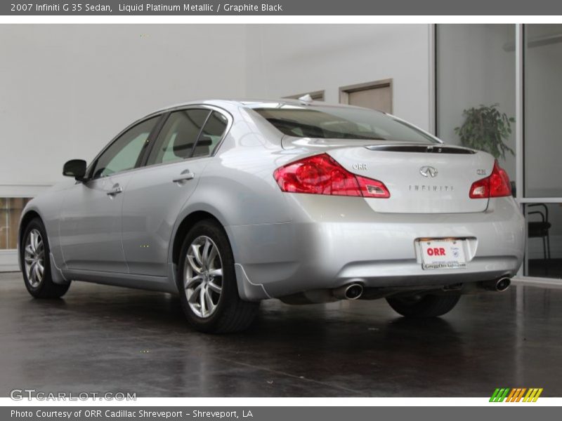 Liquid Platinum Metallic / Graphite Black 2007 Infiniti G 35 Sedan