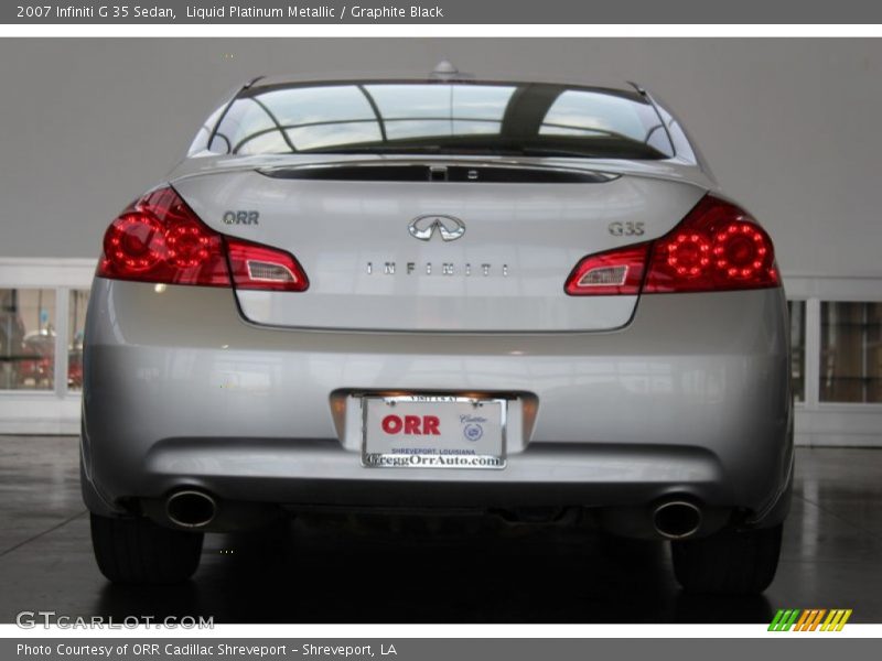 Liquid Platinum Metallic / Graphite Black 2007 Infiniti G 35 Sedan