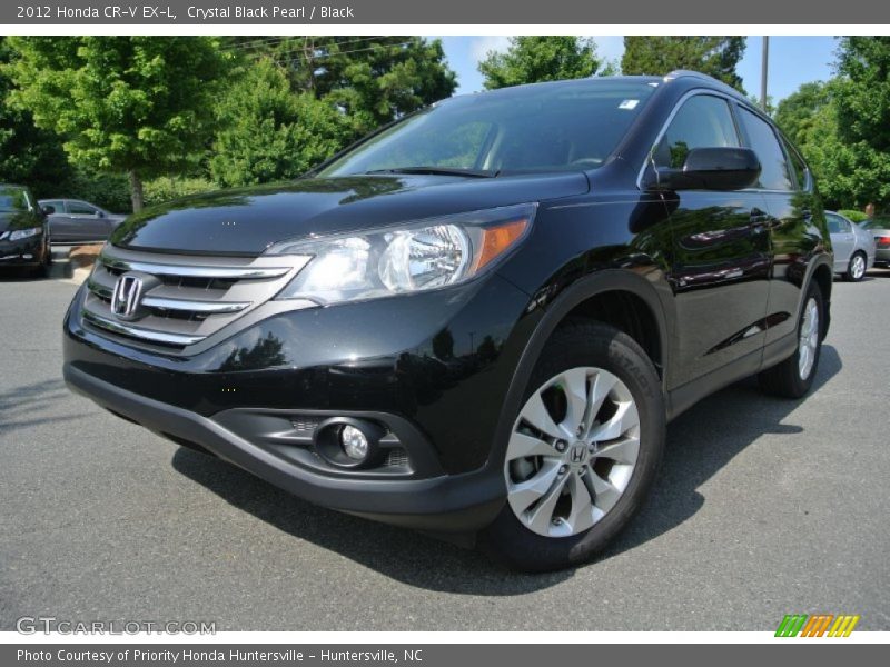 Crystal Black Pearl / Black 2012 Honda CR-V EX-L