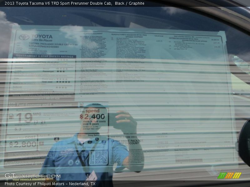 Black / Graphite 2013 Toyota Tacoma V6 TRD Sport Prerunner Double Cab