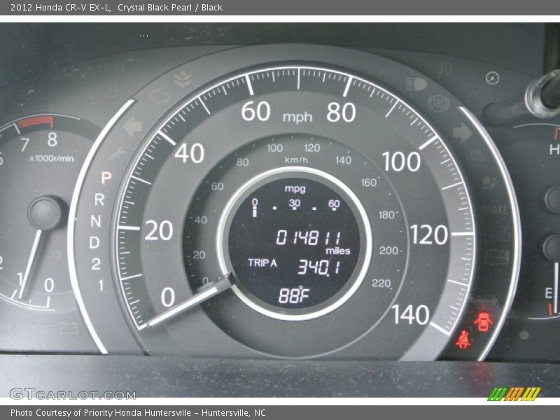 Crystal Black Pearl / Black 2012 Honda CR-V EX-L