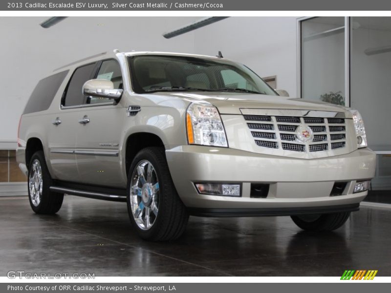 Silver Coast Metallic / Cashmere/Cocoa 2013 Cadillac Escalade ESV Luxury