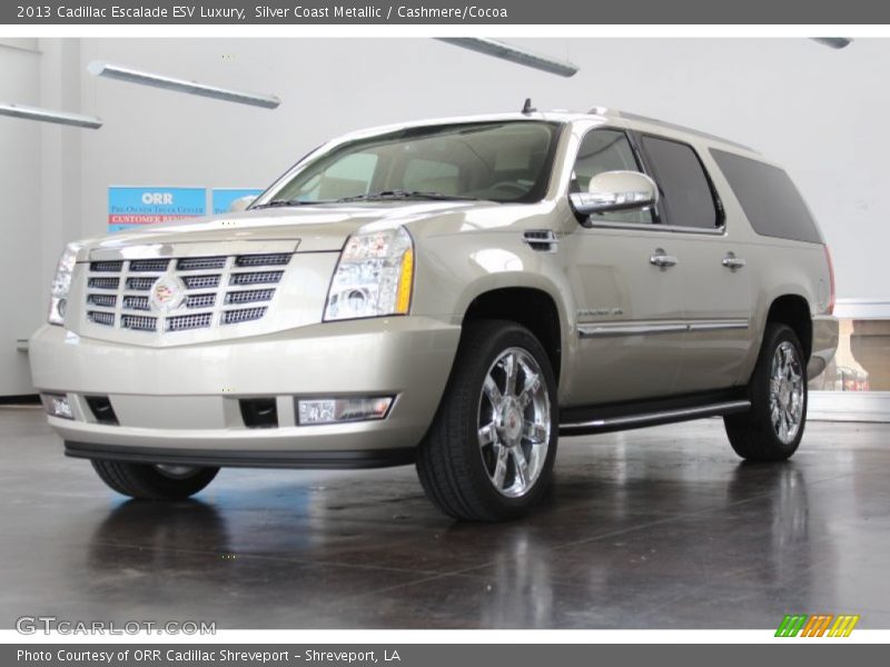 Silver Coast Metallic / Cashmere/Cocoa 2013 Cadillac Escalade ESV Luxury