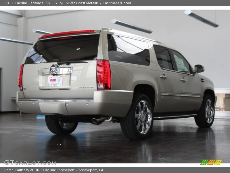 Silver Coast Metallic / Cashmere/Cocoa 2013 Cadillac Escalade ESV Luxury