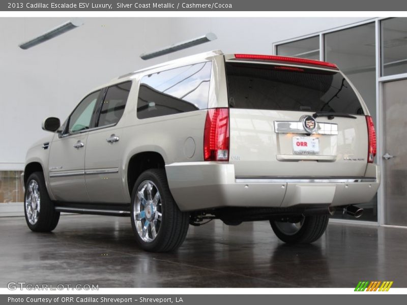 Silver Coast Metallic / Cashmere/Cocoa 2013 Cadillac Escalade ESV Luxury