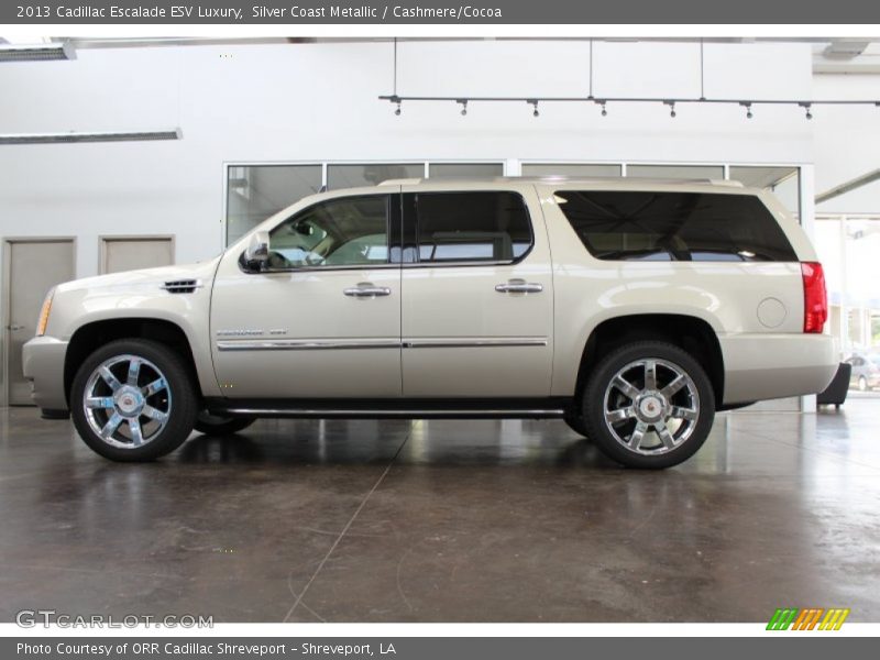 Silver Coast Metallic / Cashmere/Cocoa 2013 Cadillac Escalade ESV Luxury
