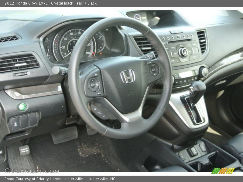 Crystal Black Pearl / Black 2012 Honda CR-V EX-L