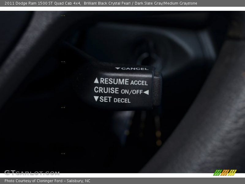 Brilliant Black Crystal Pearl / Dark Slate Gray/Medium Graystone 2011 Dodge Ram 1500 ST Quad Cab 4x4