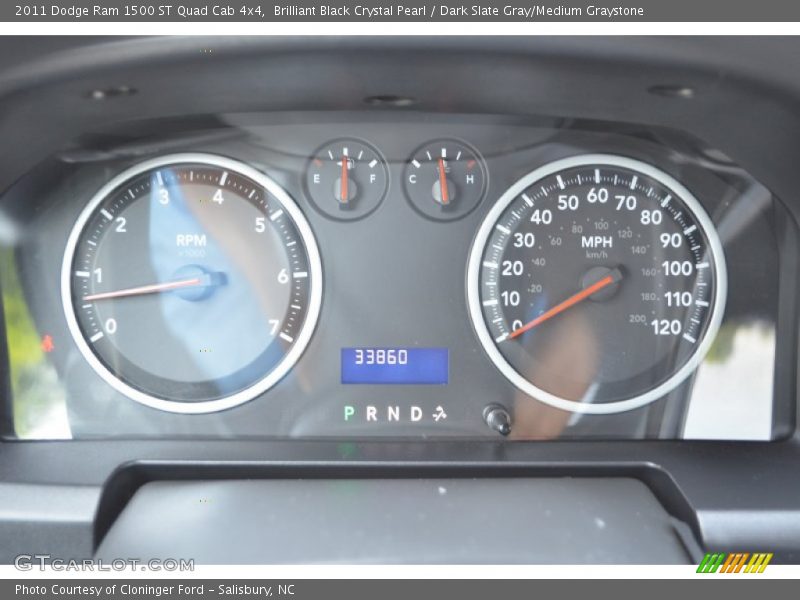 Brilliant Black Crystal Pearl / Dark Slate Gray/Medium Graystone 2011 Dodge Ram 1500 ST Quad Cab 4x4