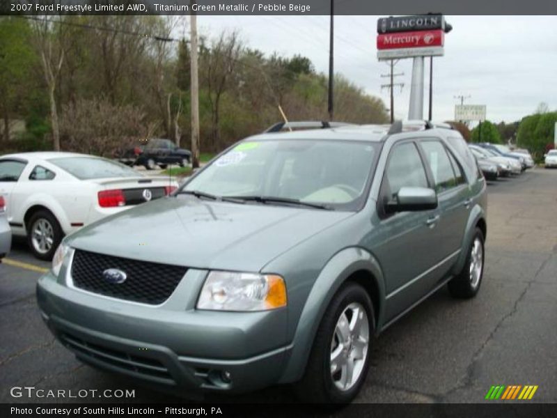 Titanium Green Metallic / Pebble Beige 2007 Ford Freestyle Limited AWD