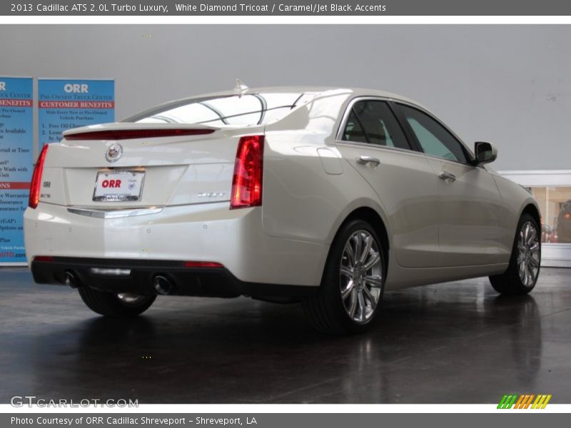 White Diamond Tricoat / Caramel/Jet Black Accents 2013 Cadillac ATS 2.0L Turbo Luxury
