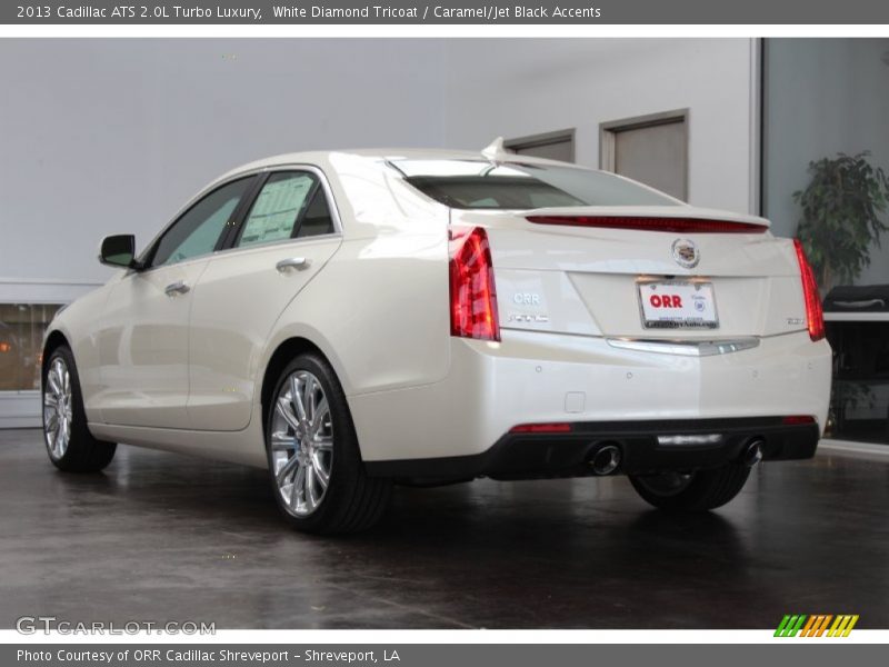 White Diamond Tricoat / Caramel/Jet Black Accents 2013 Cadillac ATS 2.0L Turbo Luxury