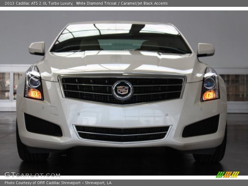 White Diamond Tricoat / Caramel/Jet Black Accents 2013 Cadillac ATS 2.0L Turbo Luxury