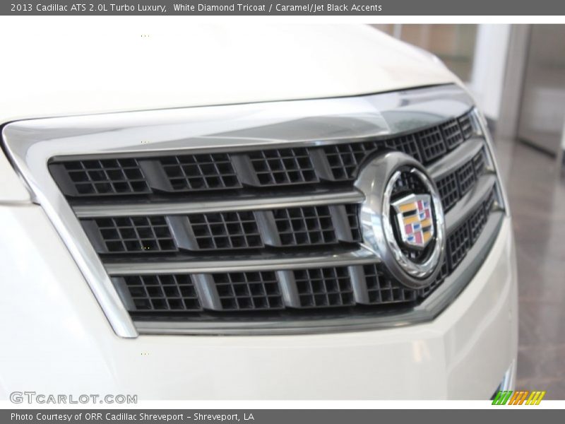 White Diamond Tricoat / Caramel/Jet Black Accents 2013 Cadillac ATS 2.0L Turbo Luxury