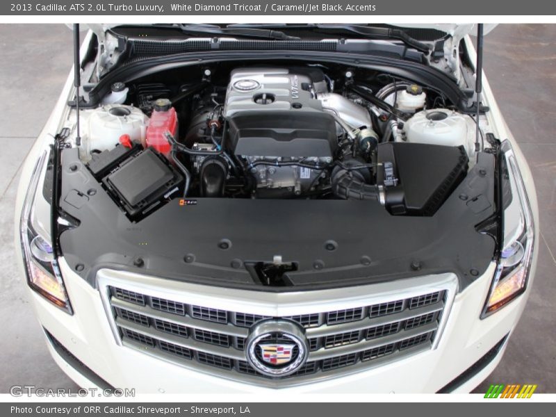White Diamond Tricoat / Caramel/Jet Black Accents 2013 Cadillac ATS 2.0L Turbo Luxury