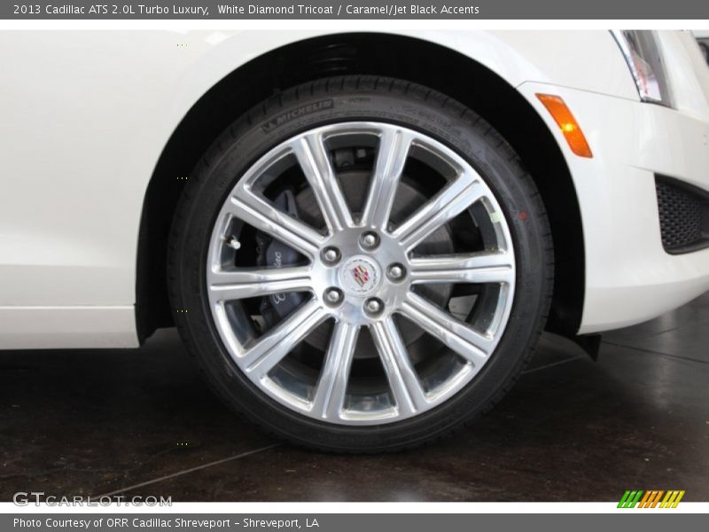 White Diamond Tricoat / Caramel/Jet Black Accents 2013 Cadillac ATS 2.0L Turbo Luxury