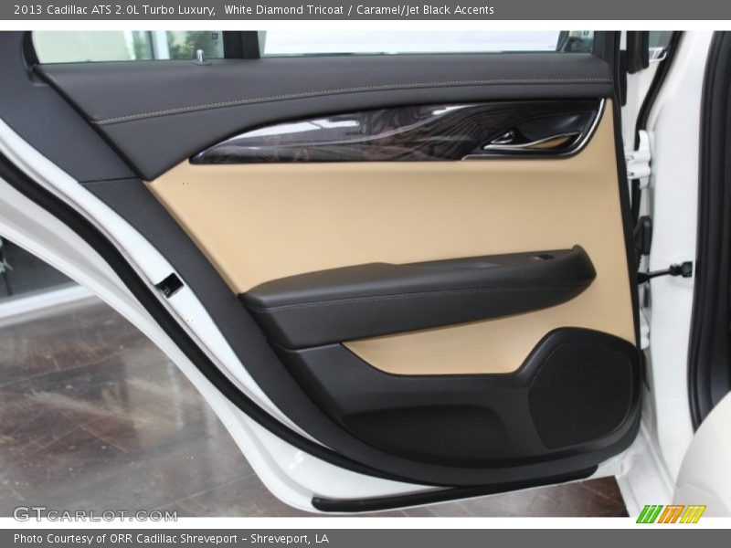 White Diamond Tricoat / Caramel/Jet Black Accents 2013 Cadillac ATS 2.0L Turbo Luxury