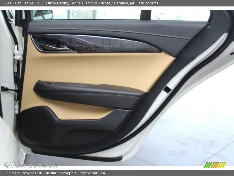 White Diamond Tricoat / Caramel/Jet Black Accents 2013 Cadillac ATS 2.0L Turbo Luxury