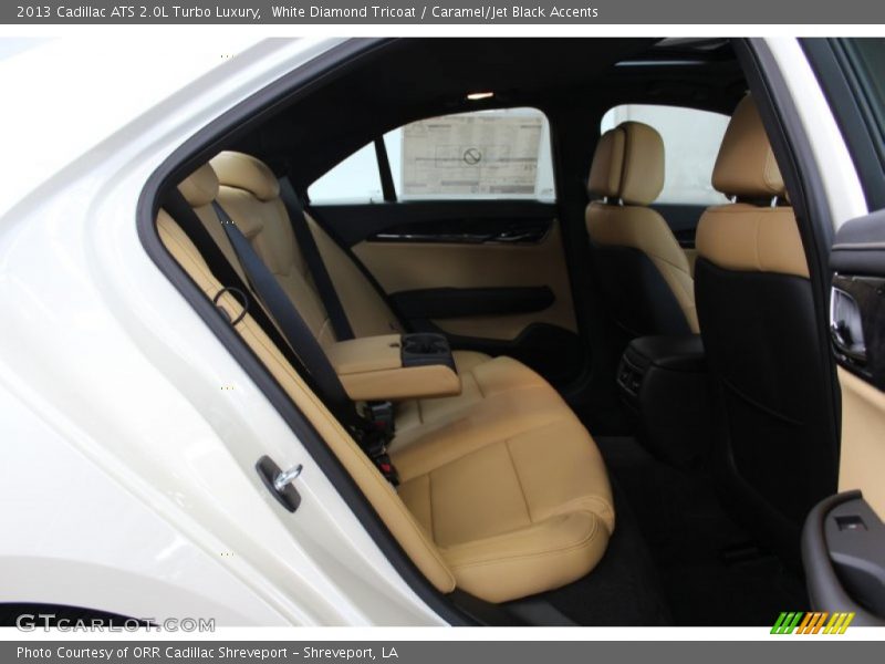 White Diamond Tricoat / Caramel/Jet Black Accents 2013 Cadillac ATS 2.0L Turbo Luxury