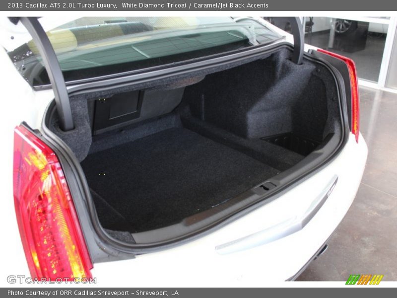 White Diamond Tricoat / Caramel/Jet Black Accents 2013 Cadillac ATS 2.0L Turbo Luxury