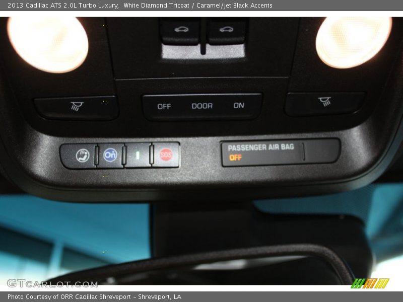 White Diamond Tricoat / Caramel/Jet Black Accents 2013 Cadillac ATS 2.0L Turbo Luxury