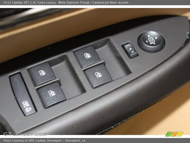 White Diamond Tricoat / Caramel/Jet Black Accents 2013 Cadillac ATS 2.0L Turbo Luxury