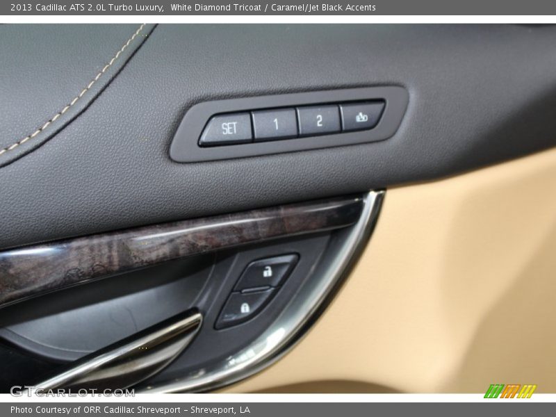 White Diamond Tricoat / Caramel/Jet Black Accents 2013 Cadillac ATS 2.0L Turbo Luxury