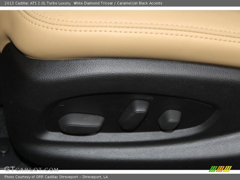 White Diamond Tricoat / Caramel/Jet Black Accents 2013 Cadillac ATS 2.0L Turbo Luxury
