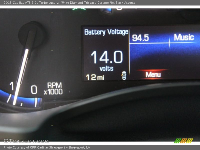 White Diamond Tricoat / Caramel/Jet Black Accents 2013 Cadillac ATS 2.0L Turbo Luxury