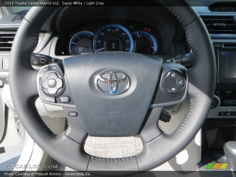 Super White / Light Gray 2013 Toyota Camry Hybrid XLE