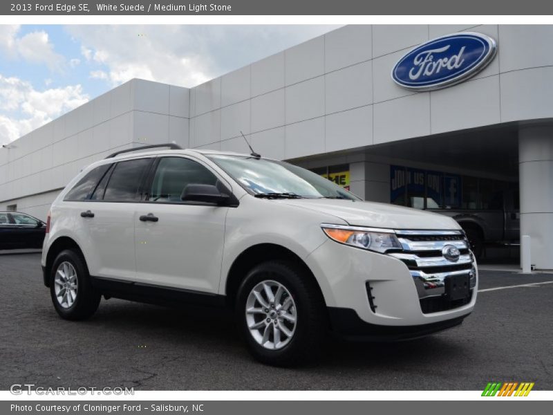 White Suede / Medium Light Stone 2013 Ford Edge SE