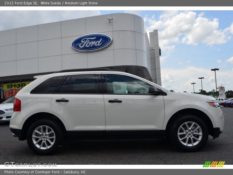 White Suede / Medium Light Stone 2013 Ford Edge SE