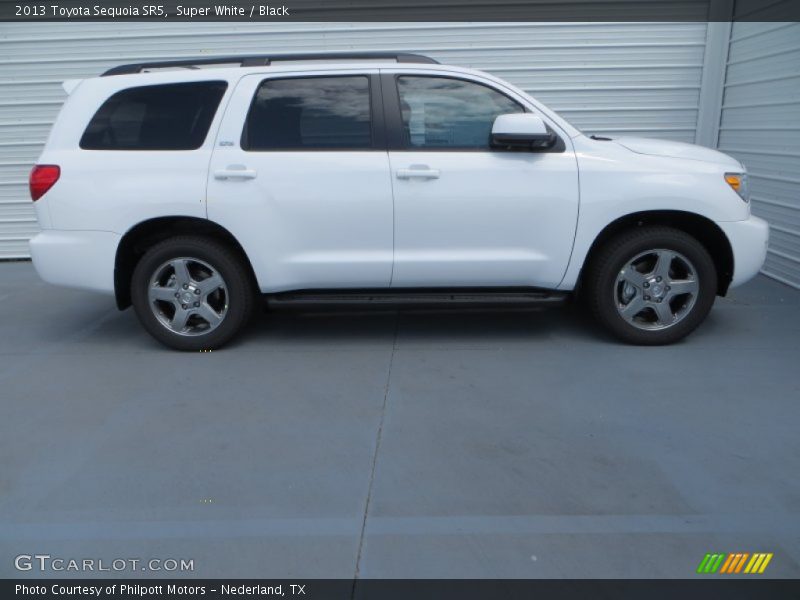 Super White / Black 2013 Toyota Sequoia SR5