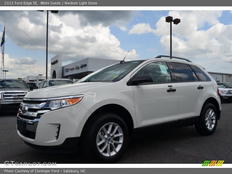 White Suede / Medium Light Stone 2013 Ford Edge SE