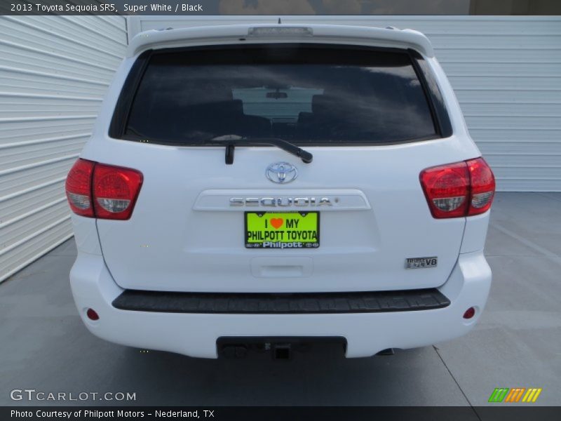 Super White / Black 2013 Toyota Sequoia SR5