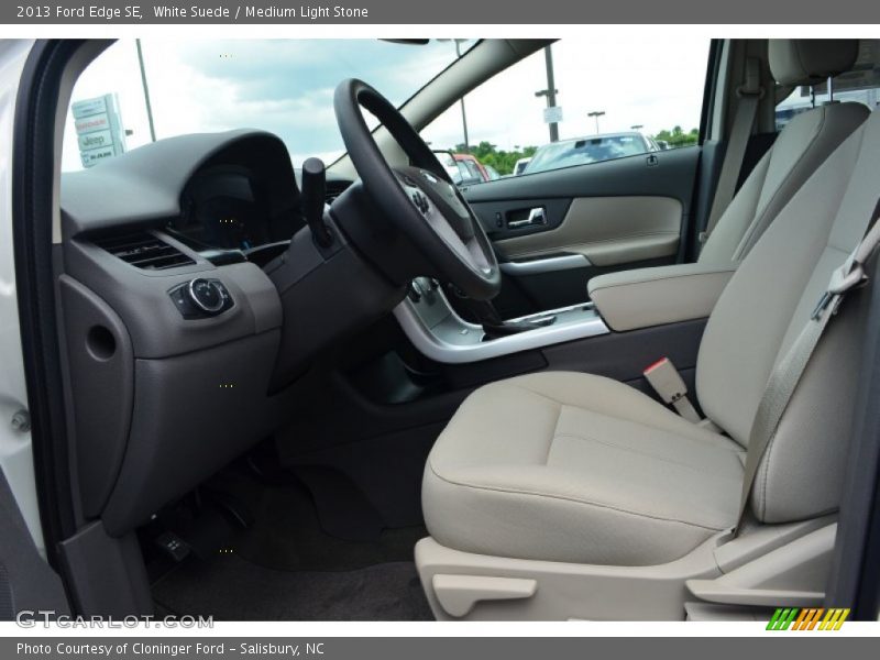 White Suede / Medium Light Stone 2013 Ford Edge SE