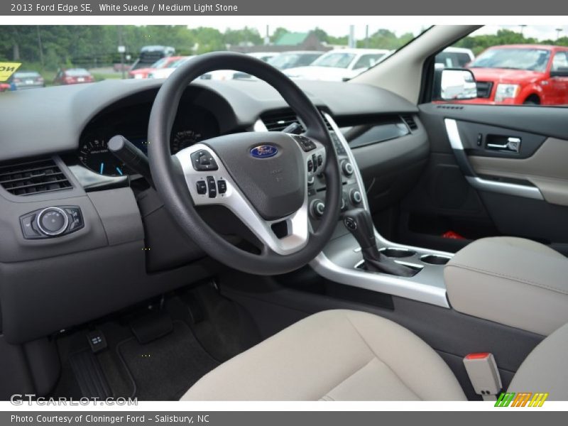 White Suede / Medium Light Stone 2013 Ford Edge SE