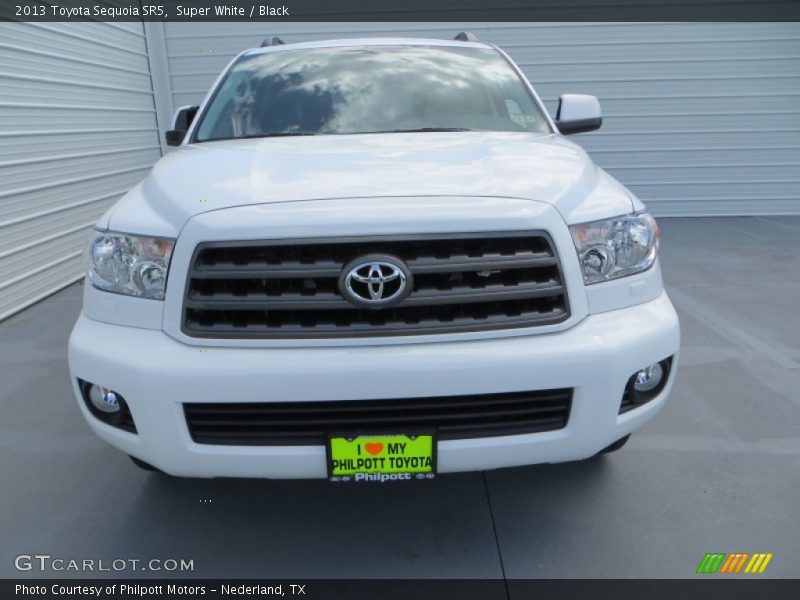 Super White / Black 2013 Toyota Sequoia SR5