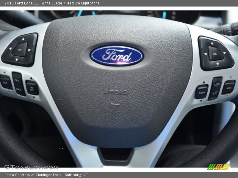 White Suede / Medium Light Stone 2013 Ford Edge SE