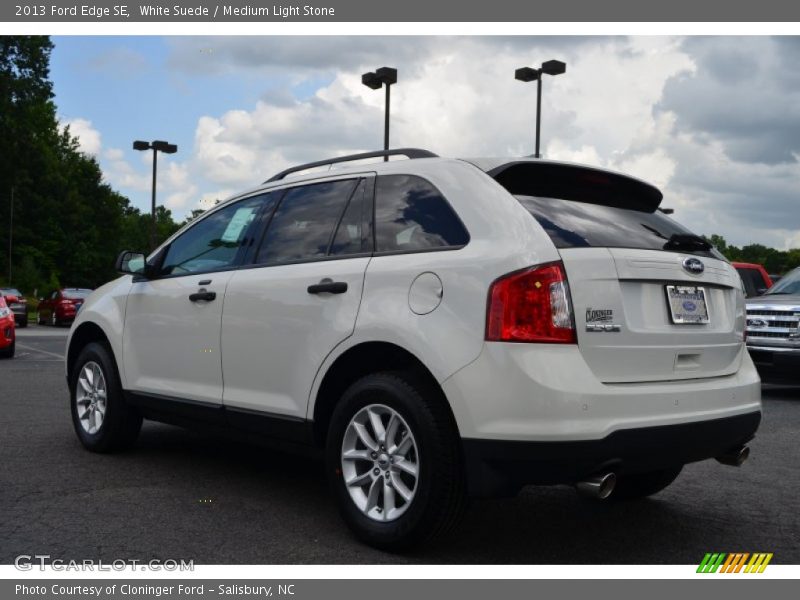 White Suede / Medium Light Stone 2013 Ford Edge SE