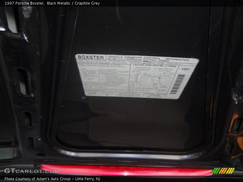 Black Metallic / Graphite Grey 1997 Porsche Boxster
