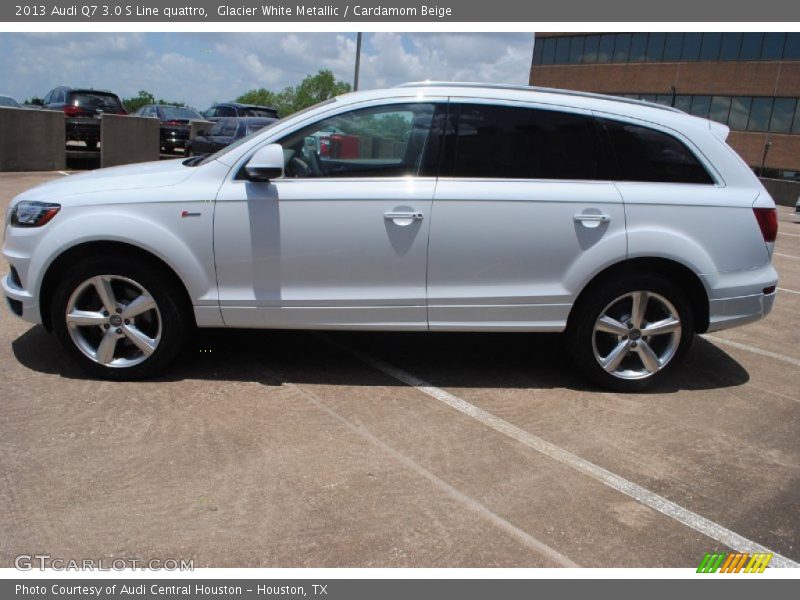 Glacier White Metallic / Cardamom Beige 2013 Audi Q7 3.0 S Line quattro