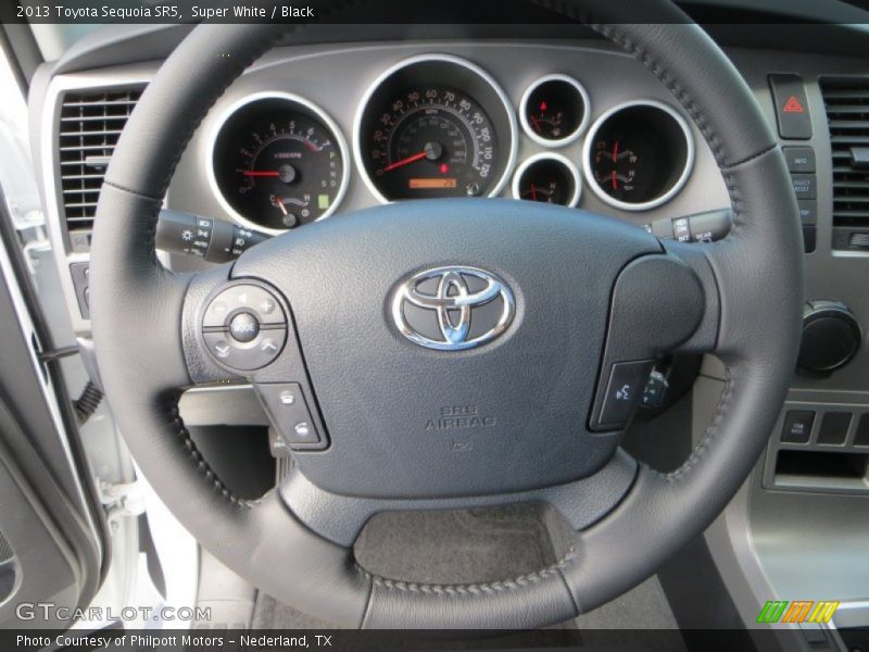 Super White / Black 2013 Toyota Sequoia SR5